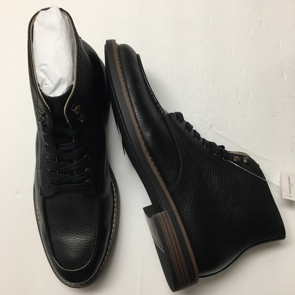 Banana Republic Moc - Toe Leather Boot NEW Size 10 Brown Black - Picture 2 of 9